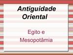 Antiguidade Oriental