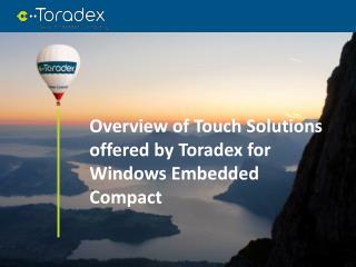Touch Solutions offered by Toradex for Windows Embedded Compact