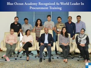 Blue Ocean Academy Recognized As World Leader In Procurement Training