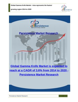 Global Gamma Knife Market - Share, Size, Trend Analysis to 2014 to 2020