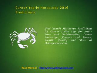 Cancer Horoscope 2016 Predictions | Yearly Love Horoscope