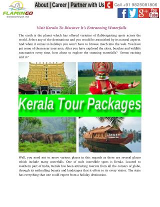 Visit Kerala To Discover It’s Entrancing Waterfalls