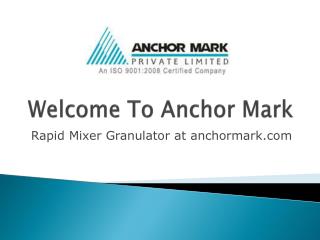 Rapid mixer granulator at anchormark com