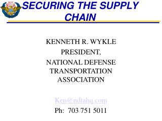 SECURING THE SUPPLY CHAIN