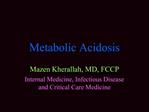 Metabolic Acidosis