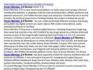 SMART MEMBER 2.0 REVIEW