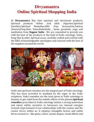 Divyamantra Online Spiritual Shopping India