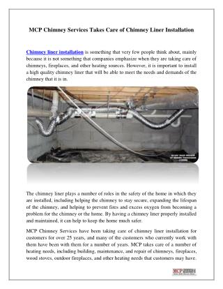 Chimney Liner Installation