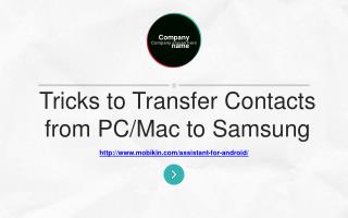 How to Transfer Contacts from PC(Mac) to Samsung