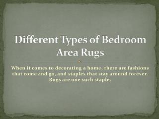 Different Types of Bedroom Area Rugs