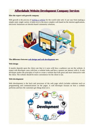 Affordabale Website Development Company Services