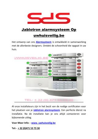 Jablotron alarmsysteem Op uwhuisveilig.be