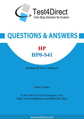 HP HP0-S41 ATP Real Exam Questions