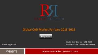 VARs CAD Market 2015 – 2019: Worldwide Forecasts Report