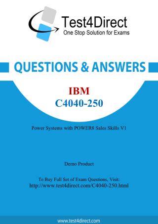 C4040-250 IBM Exam - Updated Questions