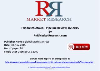 Friedreich Ataxia Pipeline Review H2 2015
