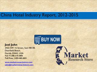 China Hotel Market 2016: Size, Share, Trends, Growth Analysis Forecast