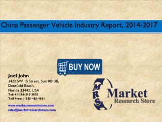 China Passenger Vehicle Market 2016: Size, Share, Trends, Growth Analysis Forecast