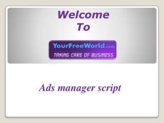 Ads manager script