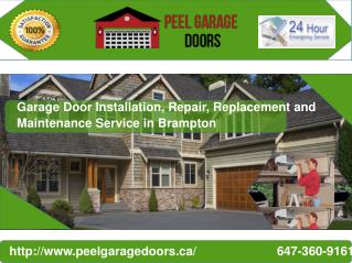 Garage Door Repair, Maintenance and Installation Service in Brampton