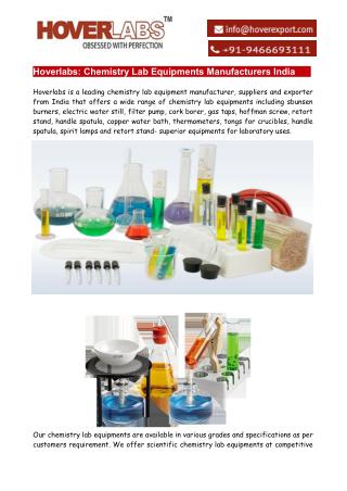 Chemistry Lab Equipments Manufacturers India