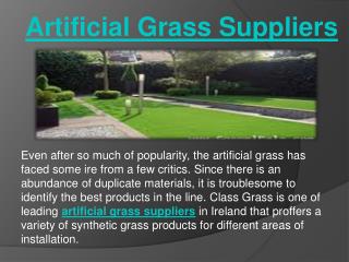 artificial grass suppliers