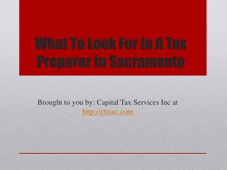 What To Look For In A Tax Preparer In Sacramento