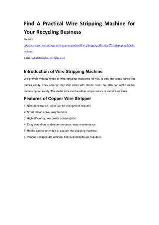 Whirlston Wire Stripping Machine