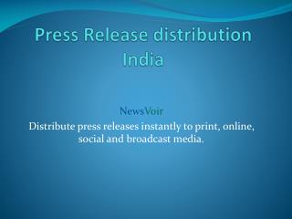 press release distribution india