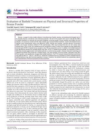 Physical and Structural Properties of Bronze Powder