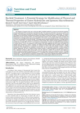 Alteration in Thermal Properties of Ipomoea Macroelements