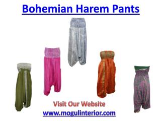 Harem Pants with Style http://www.mogulinterior.com/