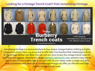 Womens Red Trench Coat