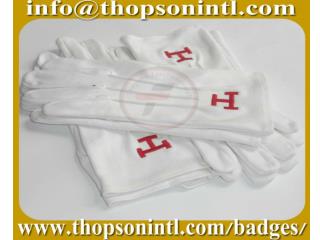 Masonic Cotton Gloves with Royal arch emblem