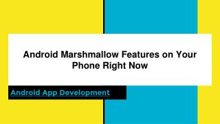 Android Marshmallow features on your phone right now