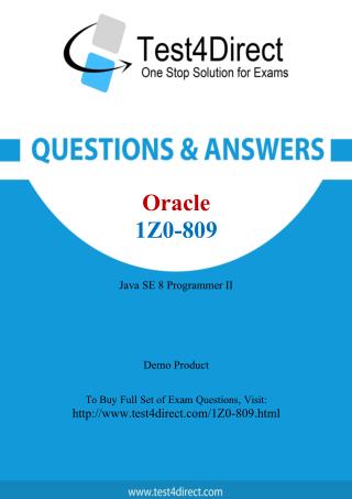 Oracle 1Z0-809 Exam - Updated Questions