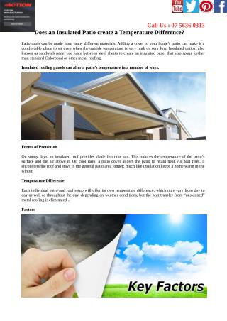 Does an Insulated Patio create a Temperature Difference?