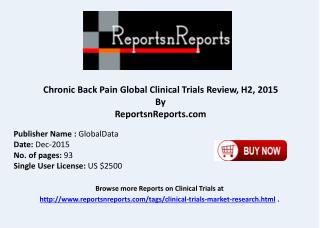 Chronic Back Pain Global Clinical Trials Review H2 2015