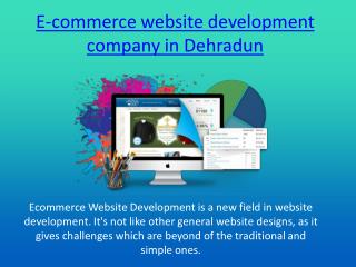 E-commerce website development company in Dehradun