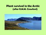 Plant survival in the Arctic after R.M.M. Crawford