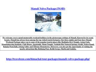 Manali Volvo Package(3N/4D)