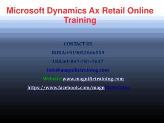 Microsoft dynamics AX Retail online training in CANADA