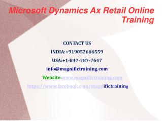 Microsoft Dynamics Ax Retail online Training in USA