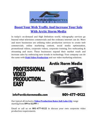 Boost Your Web Traffic And Increase Your Sale With Arctic Storm Media