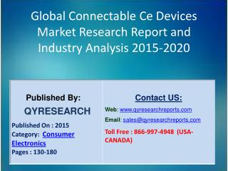 Global Connectable Ce Devices Market 2015 Industry Analysis, Forecasts, Study, Research, Outlook, Shares, Insights and O