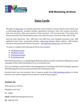 Data Cards - B2B Marketing Archives