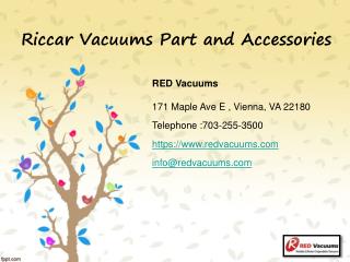Riccar Vacuums Part and Accessories