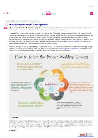 How to Select the Proper Wedding Flowers