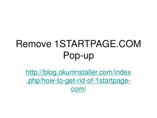 How to Get Rid of 1startpage.com