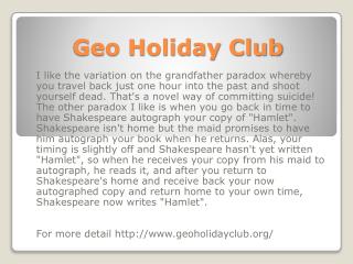 www.geoholidayclub.org